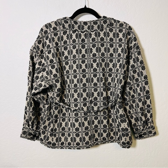 SOLD Madewell Geometric Jacquard Tie-Waist Jacket Small - Picture 5 of 8